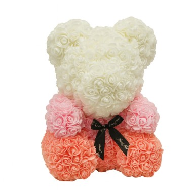 Oso deco rosa flores